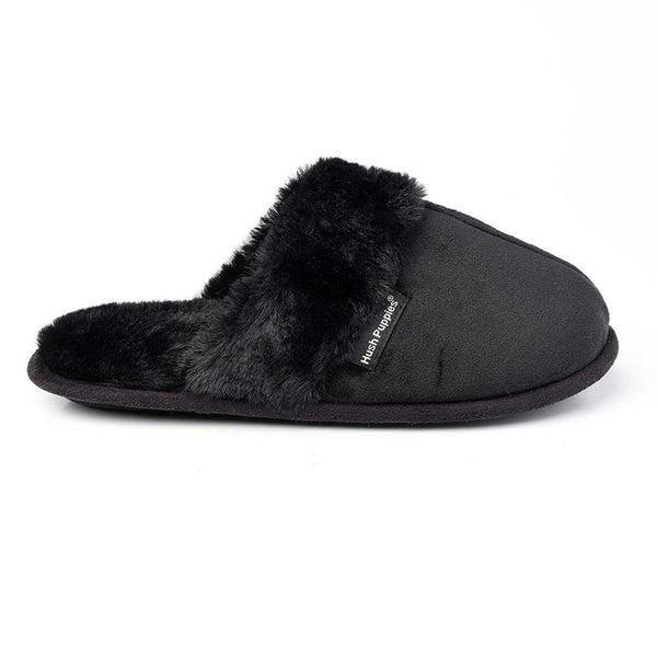 Hush Puppies Lunara Slippers - Black-Soft Style by Hush Puppies-Buy shoes online