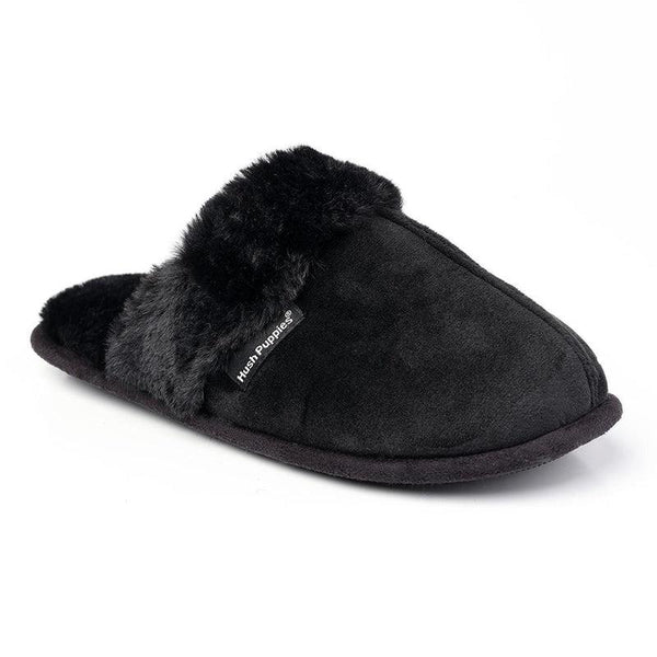Hush Puppies Lunara Slippers - Black-Soft Style by Hush Puppies-Buy shoes online