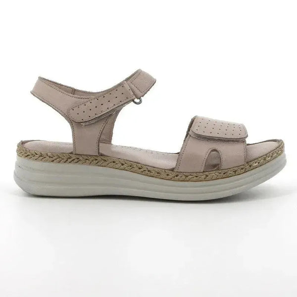 Hush Puppies Nala Leather Strap Sandals - Silver