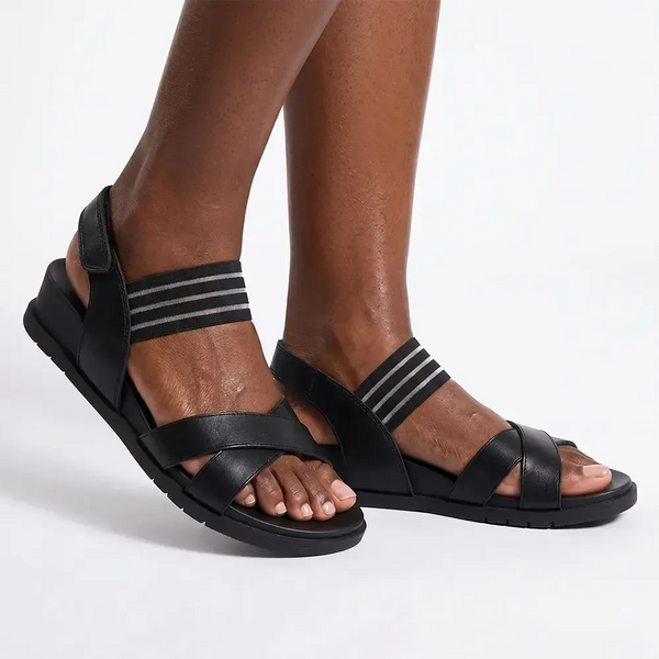Hush Puppies Rosalino Leather Sandal - Black