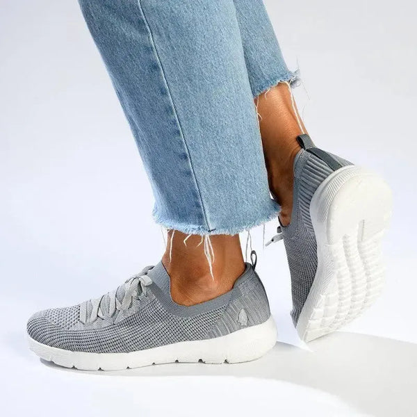 Hush Puppies Roxie Knitted Mesh Sneaker - Pewter
