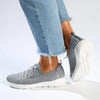 Hush Puppies Roxie Knitted Mesh Sneaker - Pewter-Hush Puppies-Buy shoes online