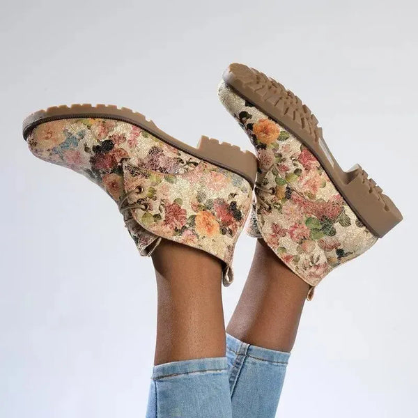 Hush Puppies Samuel Floral Ankle Bootie - Taupe