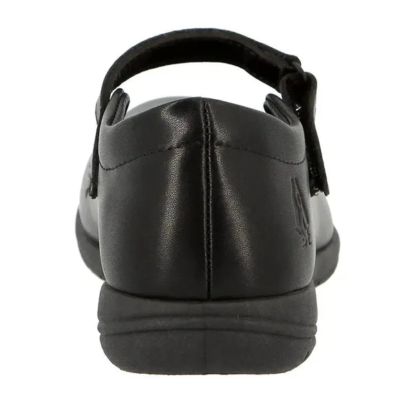 Hush Puppies Scarlett Velcro Kids School MJ Shoes - Black