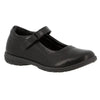 Hush Puppies Scarlett Velcro Youth School MJ Shoes - Black