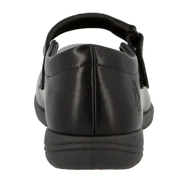 Hush Puppies Scarlett Velcro Youth School MJ Shoes - Black