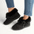 Hush Puppies Sharon Fur Top Slippers - Black