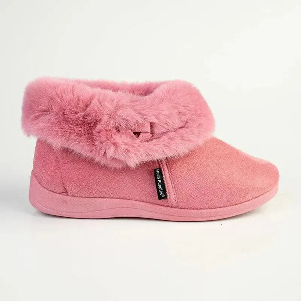Hush Puppies Sharon Fur Top Slippers - Pink