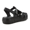 Hush Puppies Shilah Leather Closed Toe Sandal - Black