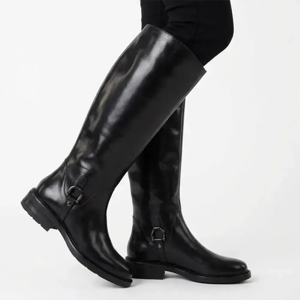 Hush Puppies Skylar Leather Rider Boot - Black