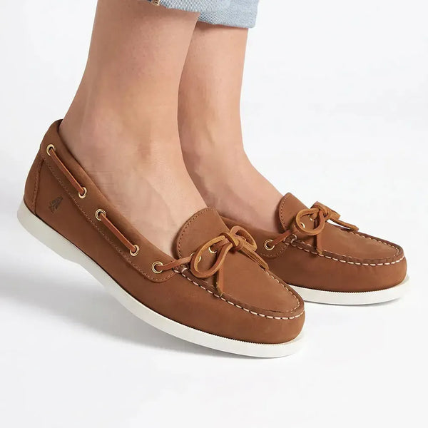 Hush Puppies Yarmouth Leather Flats - Cognac