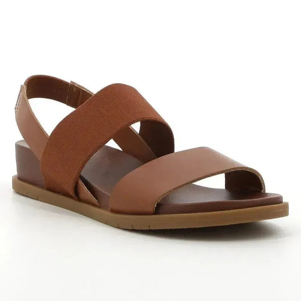 Hush Puppies Zura Leather Strap Sandals - Cognac