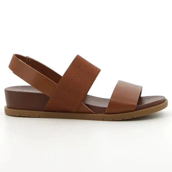Hush Puppies Zura Leather Strap Sandals - Cognac