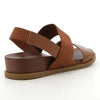 Hush Puppies Zura Leather Strap Sandals - Cognac