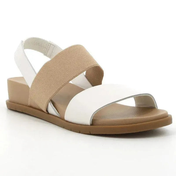 Hush Puppies Zura Leather Strap Sandals - White