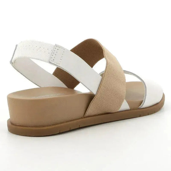Hush Puppies Zura Leather Strap Sandals - White