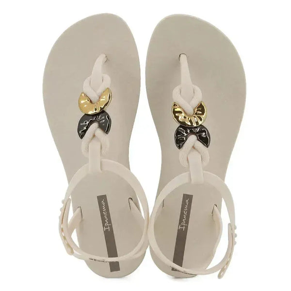 Ipanema Class Lush Trimmed Slingback Sandal - Beige Gold