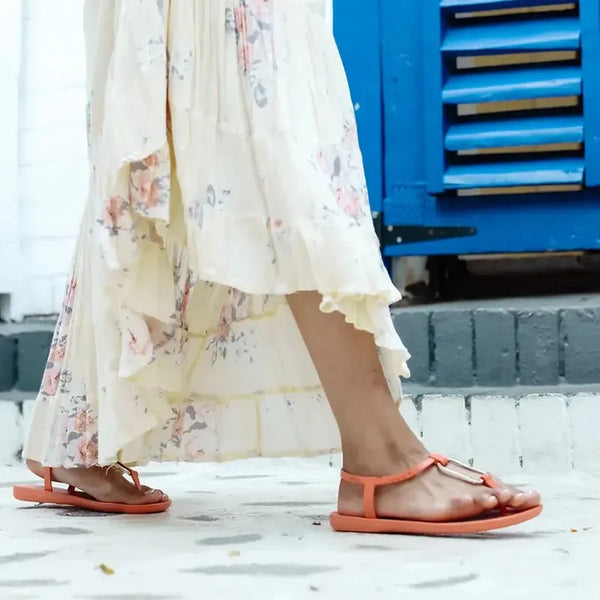 Ipanema Class Modern Slingback Sandal - Orange Gold