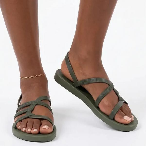 Ipanema Diversa Strappy Slingback Sandal - Green Orange
