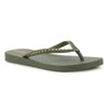 Ipanema Essence Flip Flop With Studs - Green Bronze