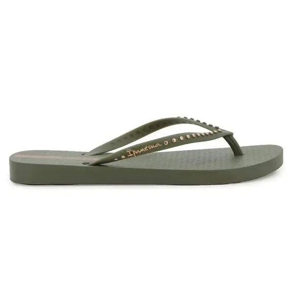 Ipanema Essence Flip Flop With Studs - Green Bronze