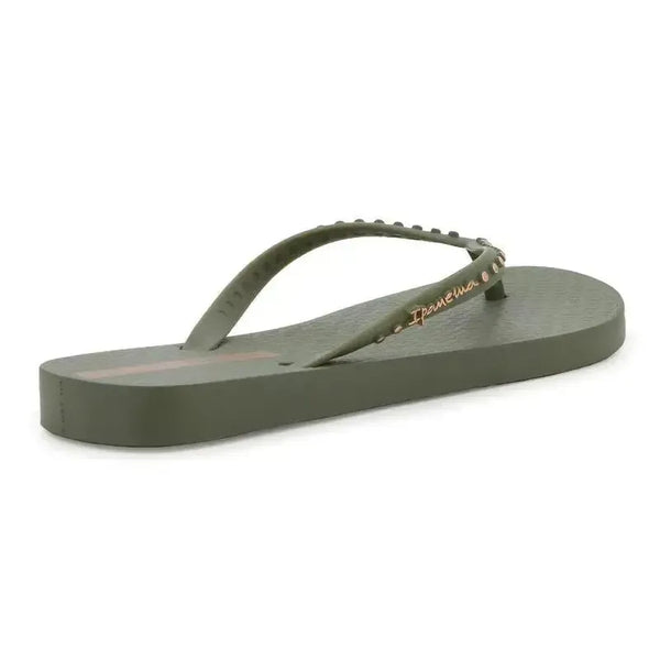 Ipanema Essence Flip Flop With Studs - Green Bronze