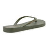 Ipanema Essence Flip Flop With Studs - Green Bronze