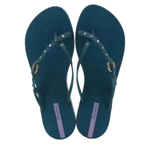 Ipanema Fashion Elo Slip Flop With Studs - Blue Lilac