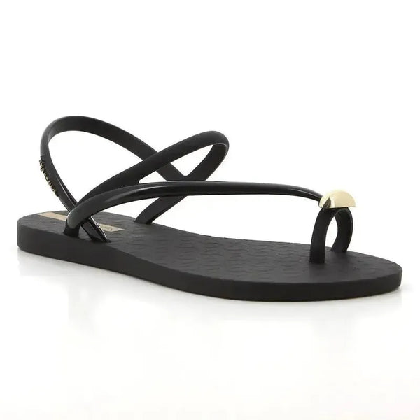 Ipanema Glam Toe Ring Slingback Sandal - Black Beige