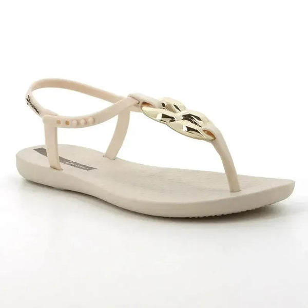Ipanema Slingback Sandal With Trim - Beige / Gold