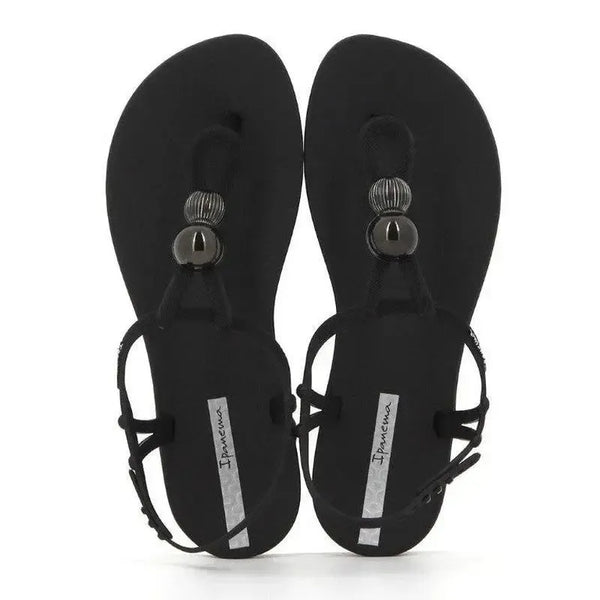 Ipanema Slingback Trim Sandals - Black / Silver