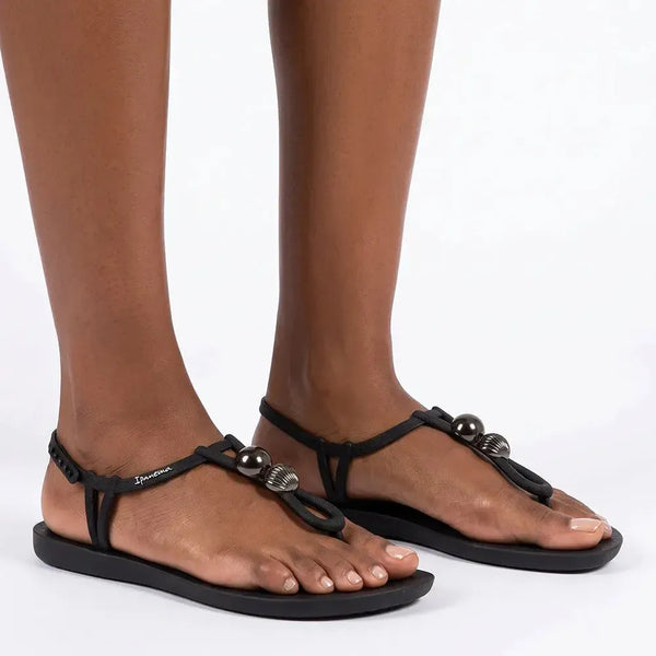 Ipanema Slingback Trim Sandals - Black / Silver