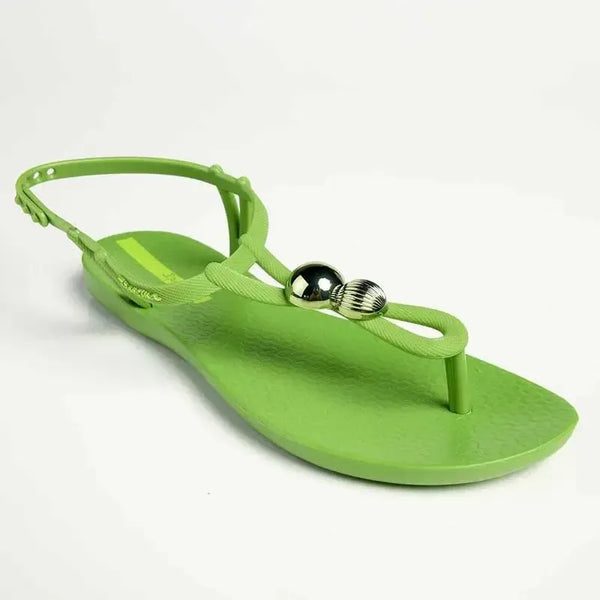 Ipanema Slingback Trim Sandals - Green/Silver