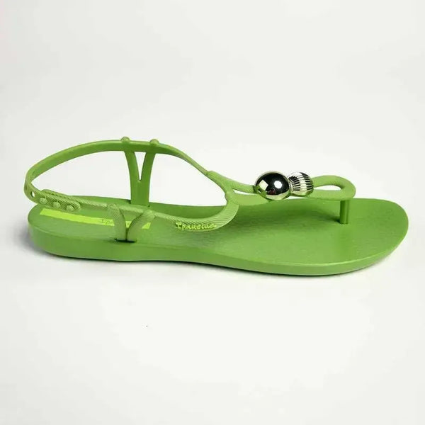 Ipanema Slingback Trim Sandals - Green/Silver
