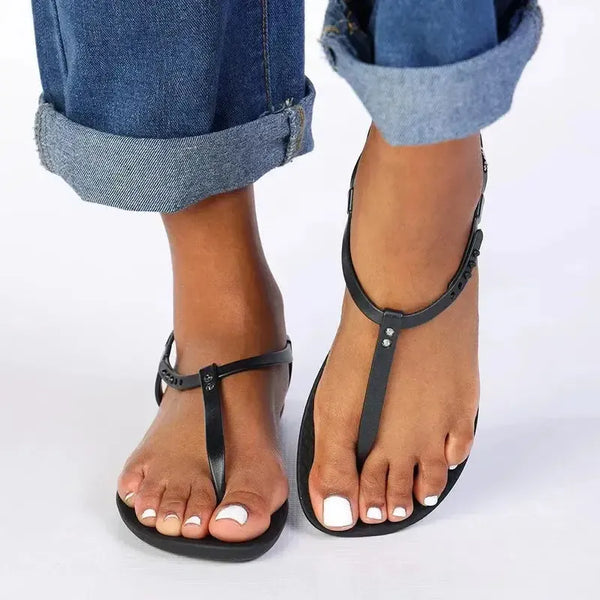 Ipanema Stone T Bar Thong Sandals - Black