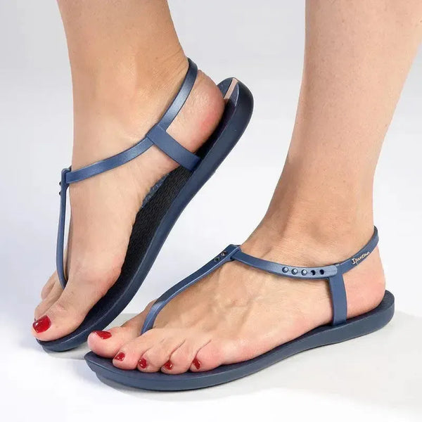 Ipanema Stone T-Bar Thong Sandals - Navy