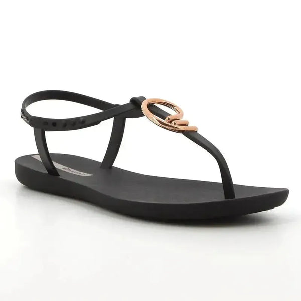 Ipanema Trim Sandal With Slingback - Black/Gold/Pink