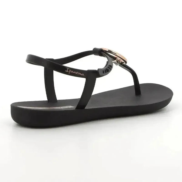 Ipanema Trim Sandal With Slingback - Black/Gold/Pink