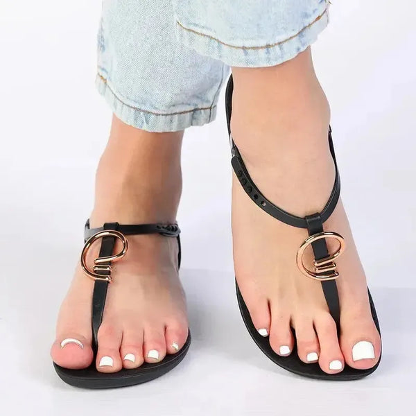 Ipanema Trim Sandal With Slingback - Black/Gold/Pink