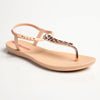 Ipanema Weave Trim Back Strap Sandals - Beige/Pink-Ipanema-Buy shoes online