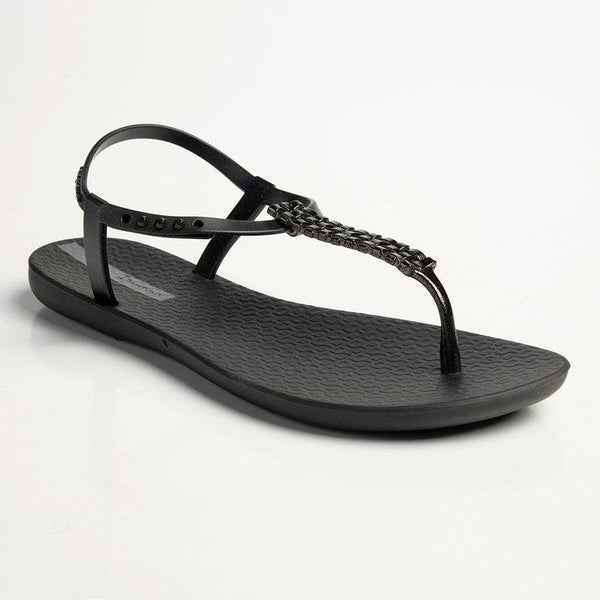 Ipanema Weave Trim Back Strap Sandals - Black-Ipanema-Buy shoes online