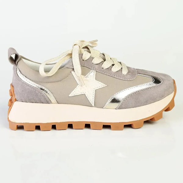 Julz Anika Leather Sneaker - Olive