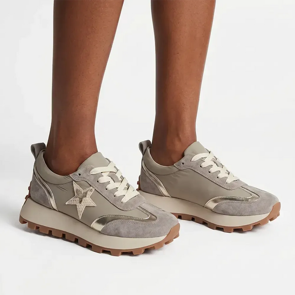 Julz Anika Leather Sneaker - Olive