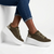 Julz Bari Leather Sneaker - Olive