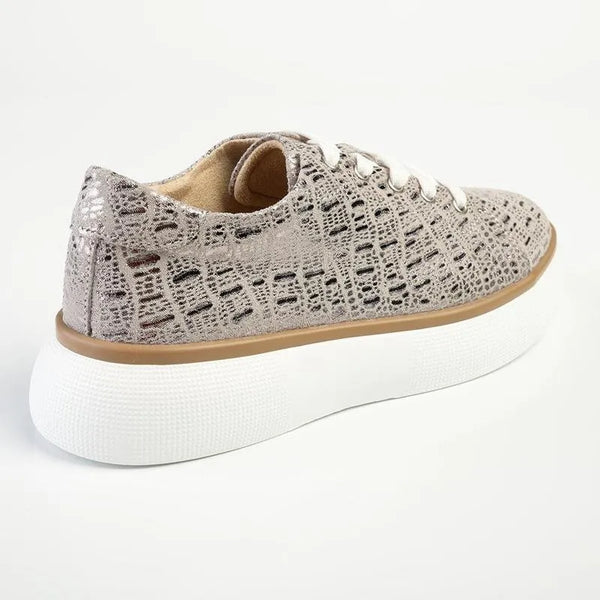 Julz Bayley Leather Platform Sneaker - Gold-Julz-Buy shoes online