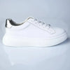 Julz Bayley Leather Platform Sneaker - White