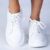 Julz Bayley Leather Platform Sneaker - White