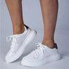 Julz Bayley Leather Platform Sneaker - White