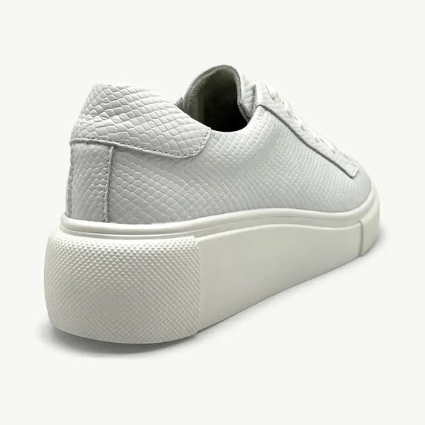 Julz Bayley Leather Sneaker - White Pebble