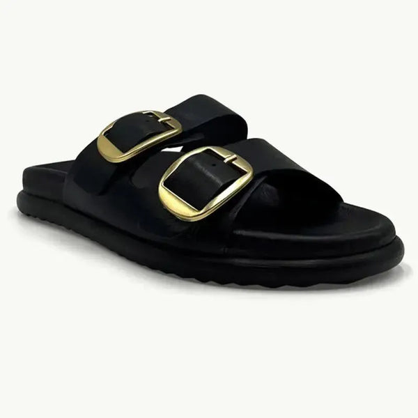 Julz Beckette Leather Sandal - Black